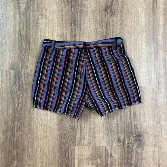 Philosophy Colorful  Stripe Fringe Hippie Shorts Sz 4 - Picture 10 of 10